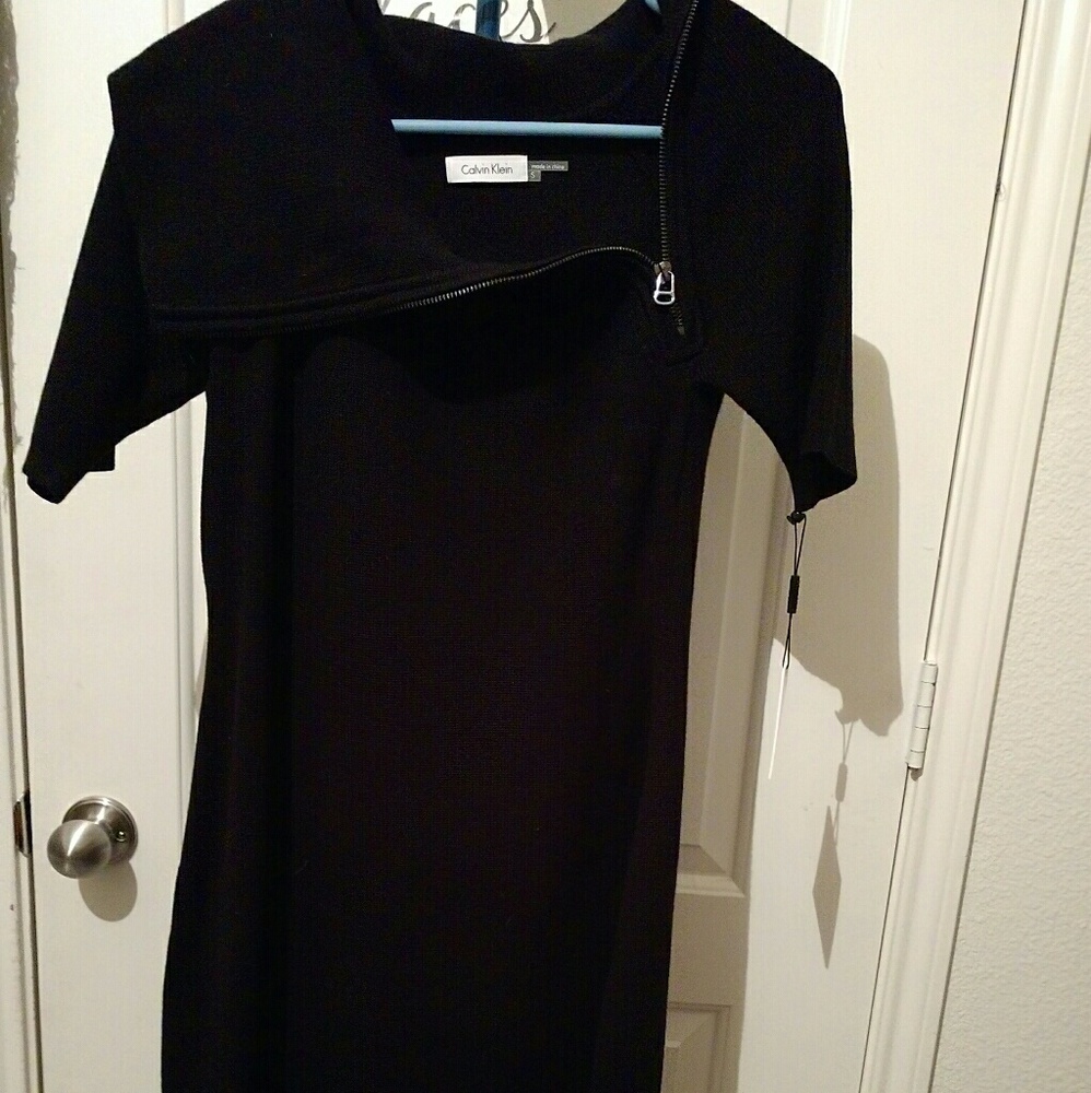 Calvin Klein Zip Neck Sweater Dress NWT - Picture 3 of 6